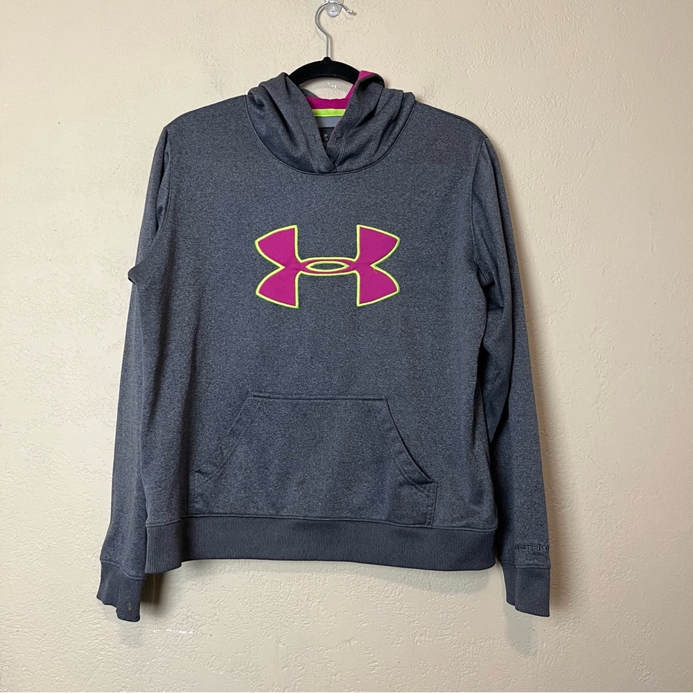Under armour ua storm women gray hoodie sweatshirt size large‎